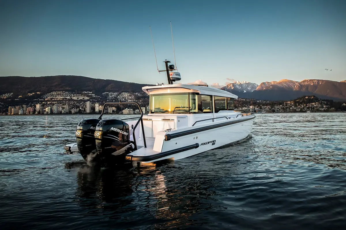 Axopar 37, aft deck — Priveo Yachts, Europe. Fast, open-deck days along the coast