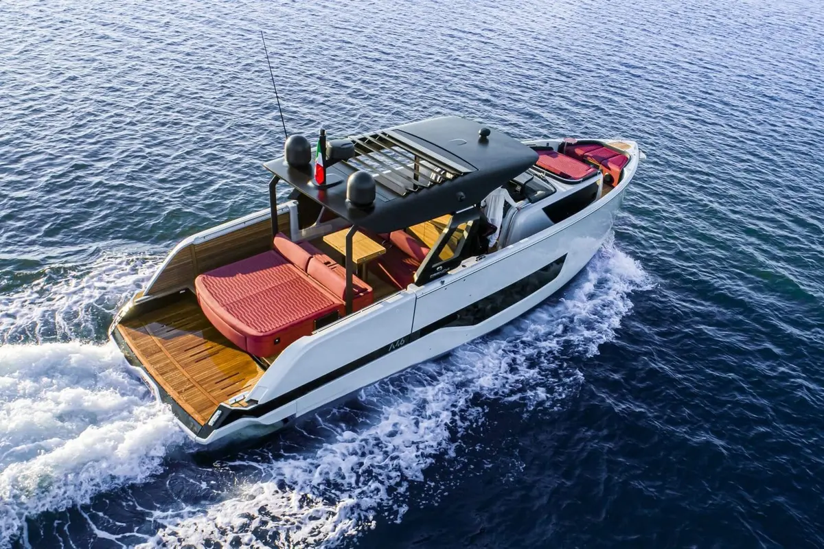 Cranchi A46, exterior — Priveo Yachts, Europe. A fast, sociable day boat for ten