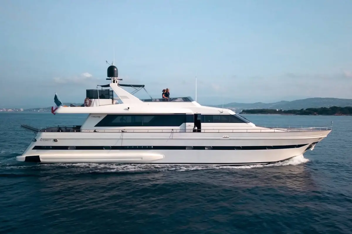 Falcon 80S, exterior — Priveo Yachts, Europe. Four cabins, twelve guests, a coastline of your choosing