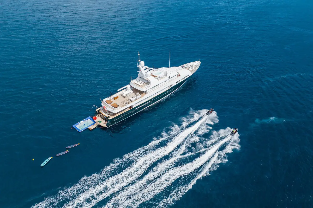 Emerald, main deck — Priveo Yachts, Europe. Wide decks and six private cabins for open water