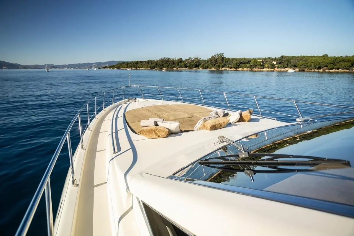 Leopard 24, master cabin — Priveo Yachts, Europe. A steady 24-metre platform for relaxed coastal days