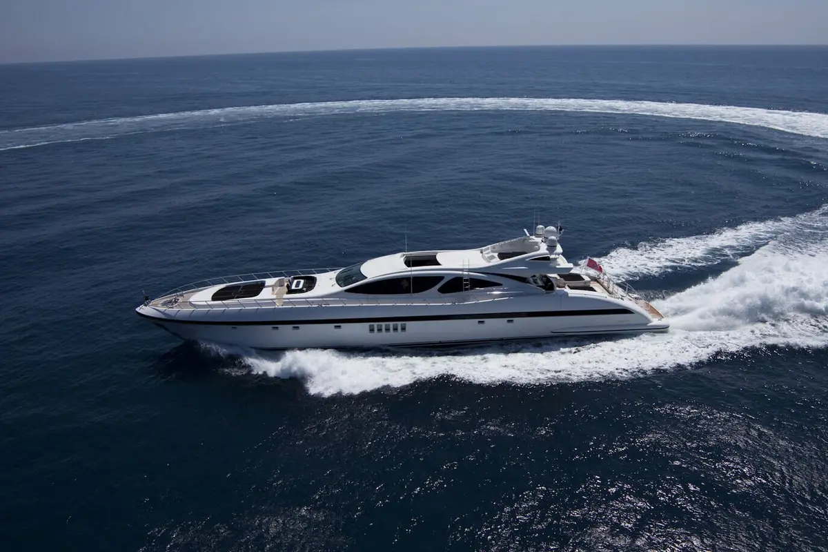 Mangusta 130, exterior — Priveo Yachts, Europe. A fast-lined 40 metre yacht for eleven guests