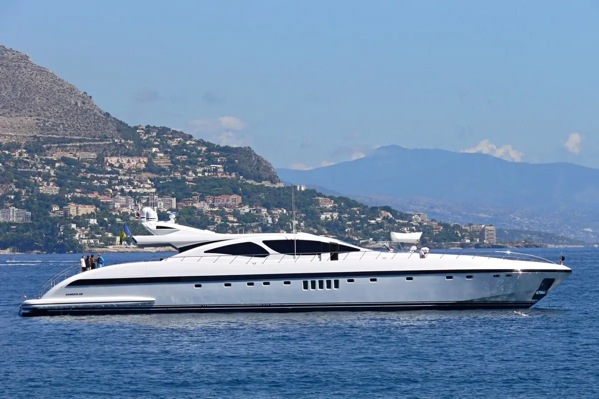 Mangusta 130, main deck — Priveo Yachts, Europe. A fast-lined 40 metre yacht for eleven guests