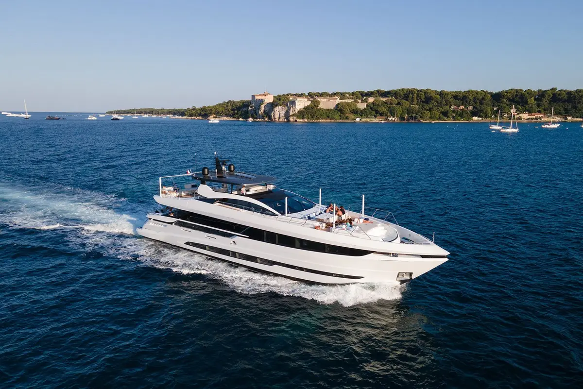 Mangusta 33, exterior — Priveo Yachts, Europe. Five cabins, one fast hull, open coastline days