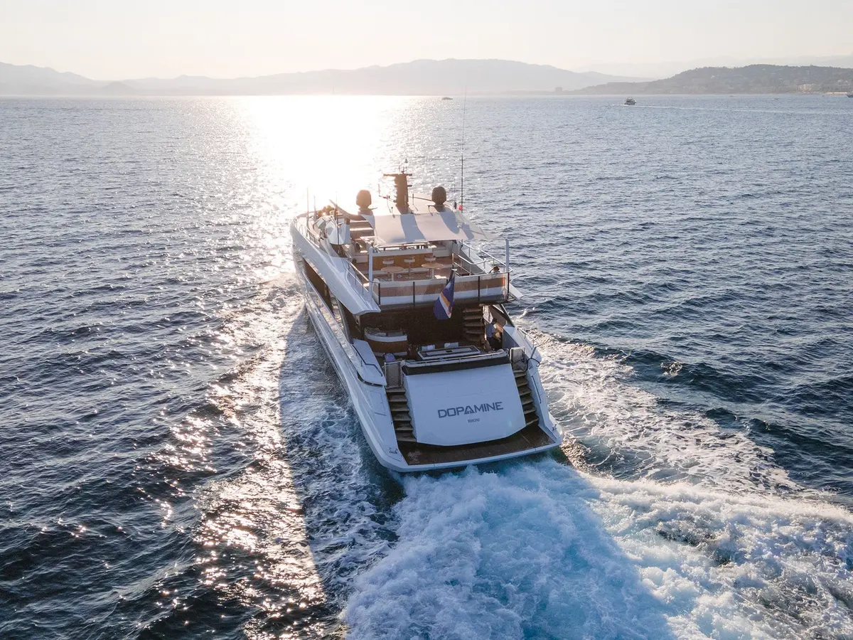 Mangusta 33, master cabin — Priveo Yachts, Europe. Five cabins, one fast hull, open coastline days