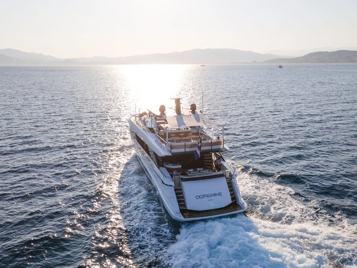 Mangusta 33, flybridge — Priveo Yachts, Europe. Five cabins, one fast hull, open coastline days