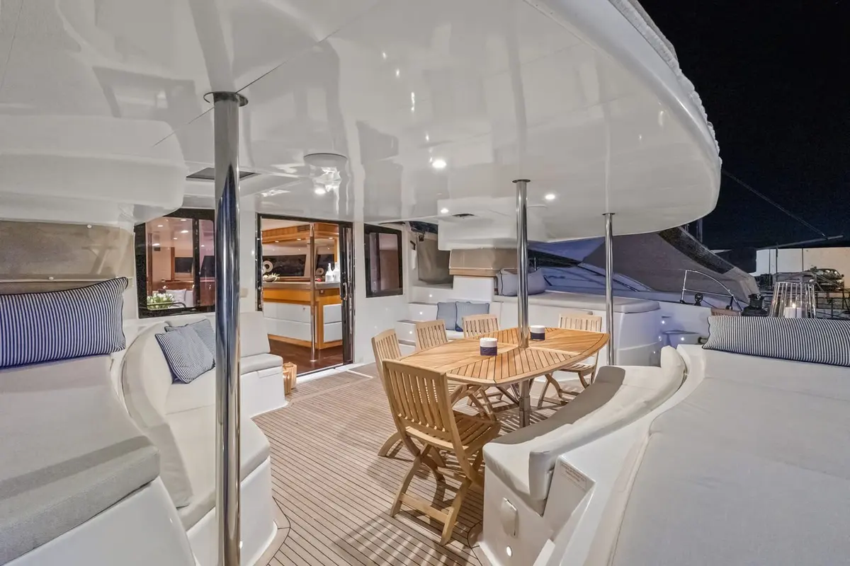 Moby-Dick, flybridge — Priveo Yachts, Europe. Wide Decks And Ten Cabins For Groups