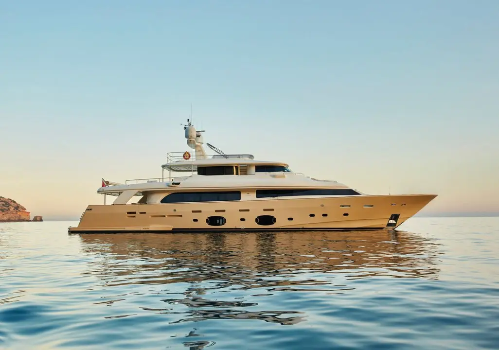 Navetta 33, exterior — Priveo Yachts, Europe. A steady, full-beam base for slow coastal days