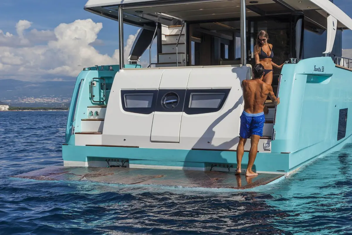 Navetta 58, master cabin — Priveo Yachts, Europe. A steady-hulled 17-metre built for calm coastal days