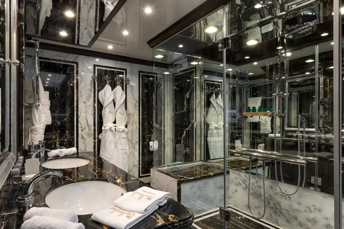 The Wellesley, master cabin — Priveo Yachts, Europe. Six cabins, one coastline, days not hours