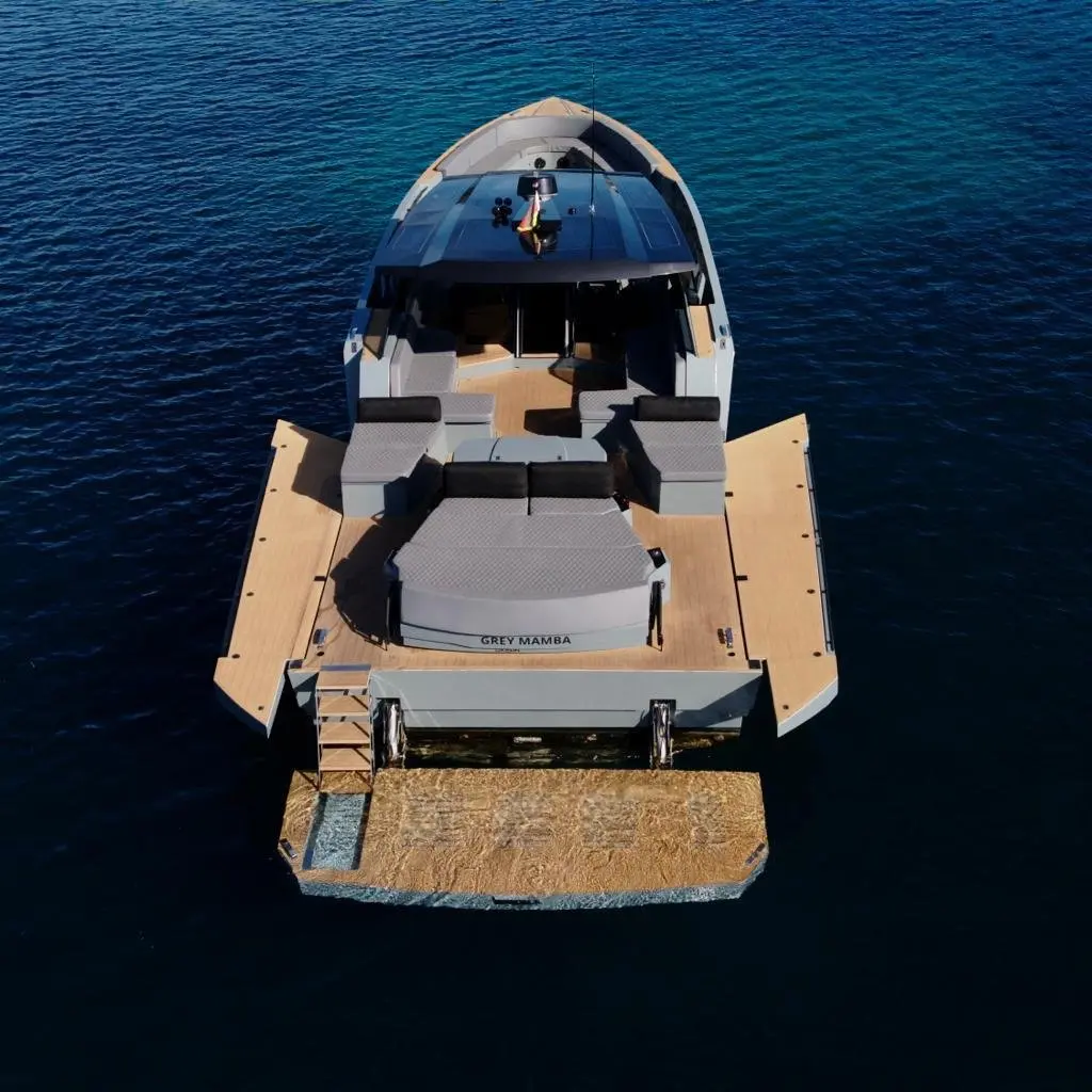 Okean 55, master cabin — Priveo Yachts, Europe. A private coastal day for fourteen guests