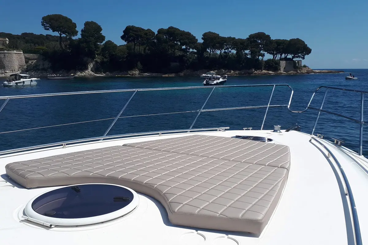 Princess 50, aft deck — Priveo Yachts, Europe. A sporty day yacht built for quick coastal runs