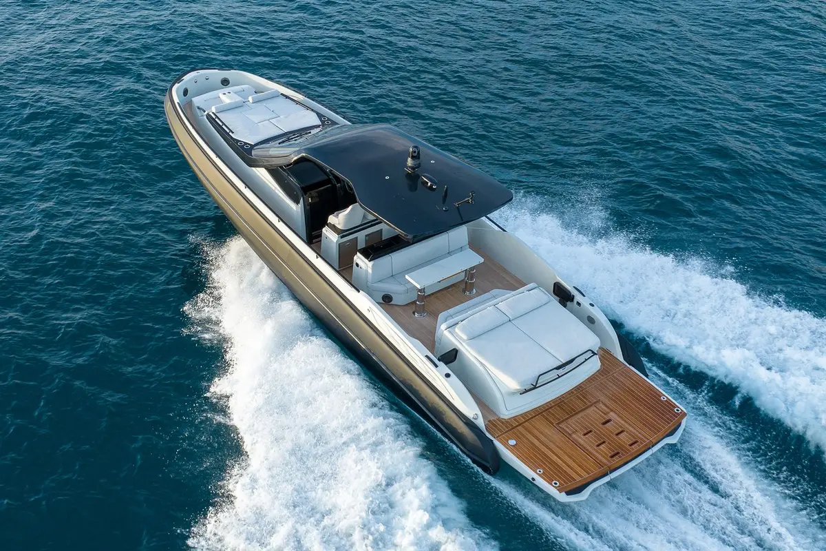 Sacs 47, main deck — Priveo Yachts, Europe. Quick coastal hops for ten, no wasted time