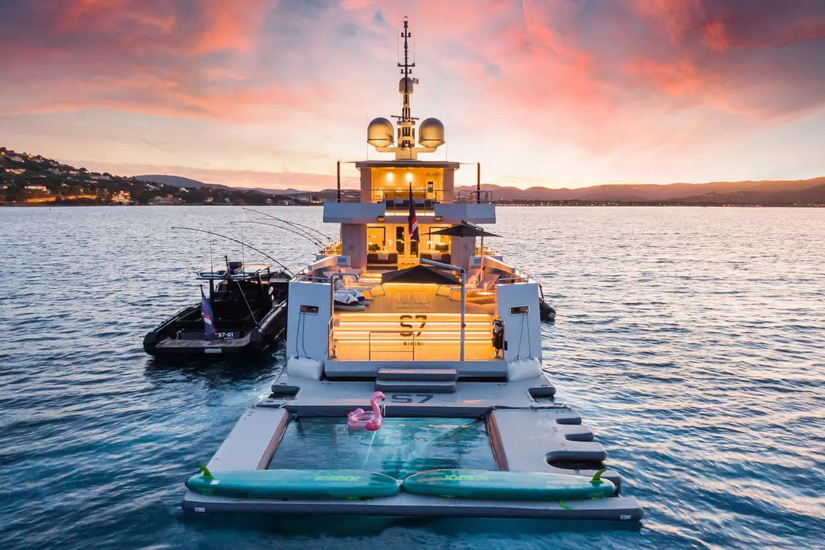 Tansu 40m, aft deck — Priveo Yachts, Europe. An explorer-style hull built for slow coastal mornings