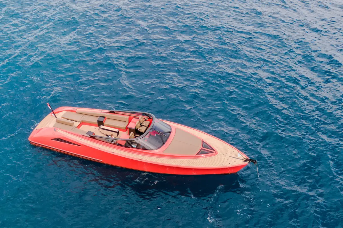 Wajer 55, master cabin — Priveo Yachts, Europe. Fast, open-deck day cruising for twelve guests