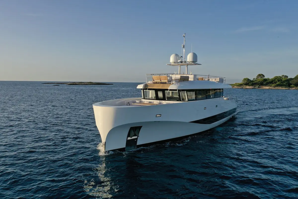WallyAce 26, master cabin — Priveo Yachts, Europe. A sculpted hull built for fast coastal days